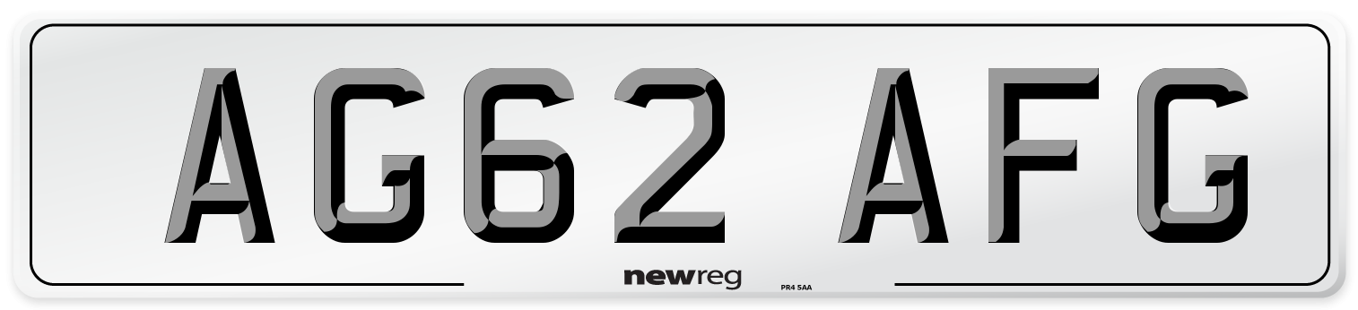 AG62 AFG Number Plate from New Reg